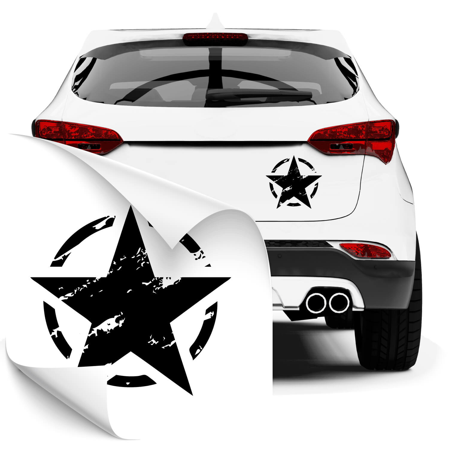 2 x US Stern Aufkleber Retro Autoaufkleber USA Star Army Military Sticker  267/6 kaufen bei