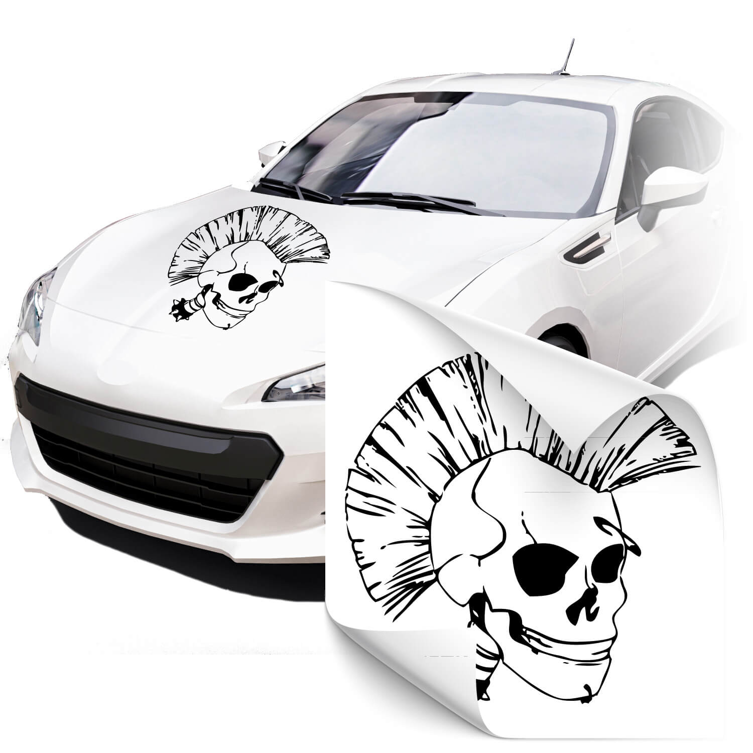 Punkrocker Totenkopf Car Tuning Sticker von Klebe-X jetzt Online kaufen!