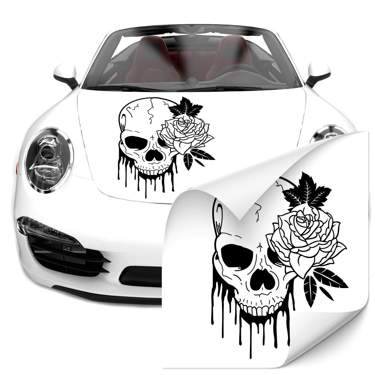 Aufkleber Totenkopf Skull Game Over Car Auto Sticker Tuning JDM