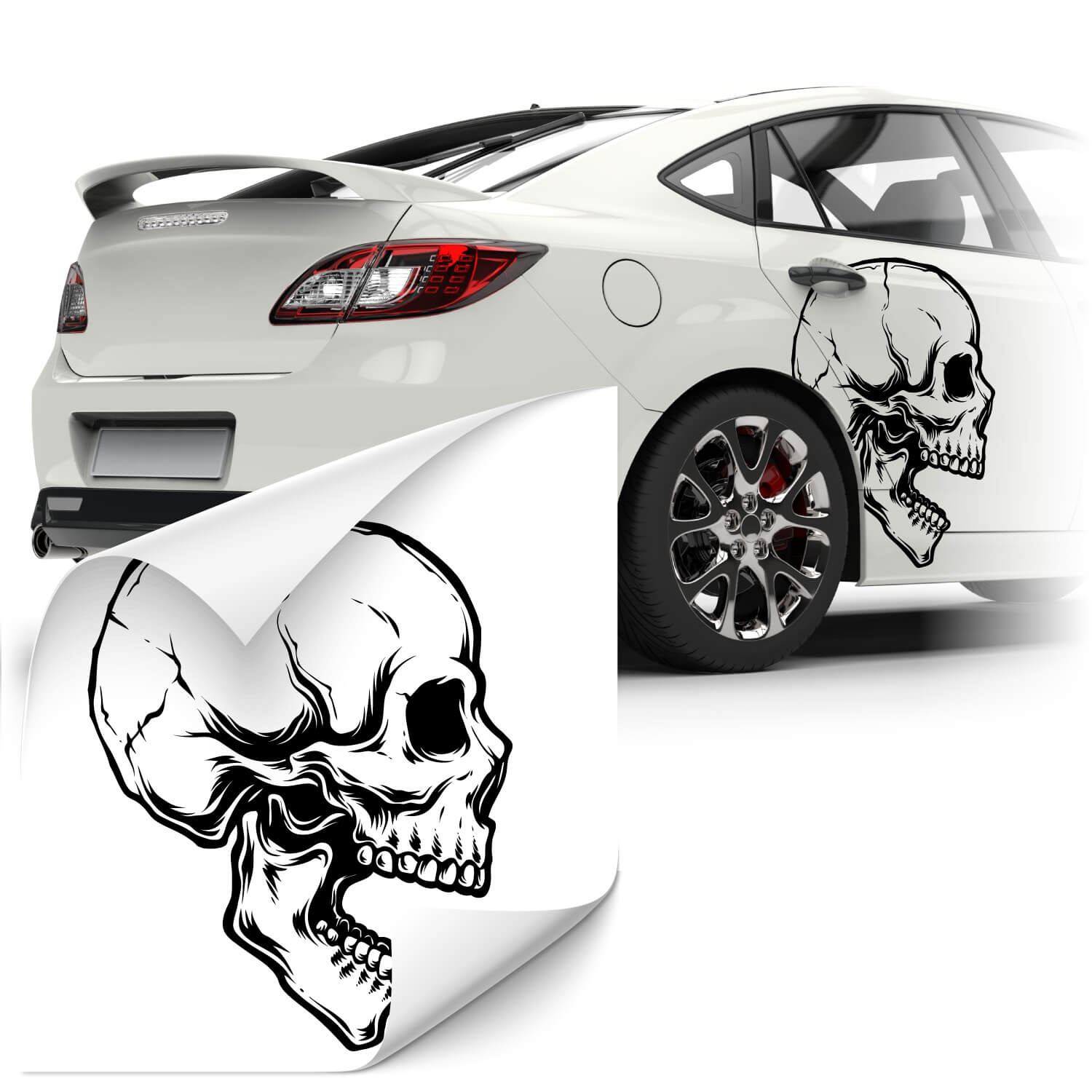 Outdoor Car Sticker mit Totenkopf bei Klebe-X kaufen und erleben!