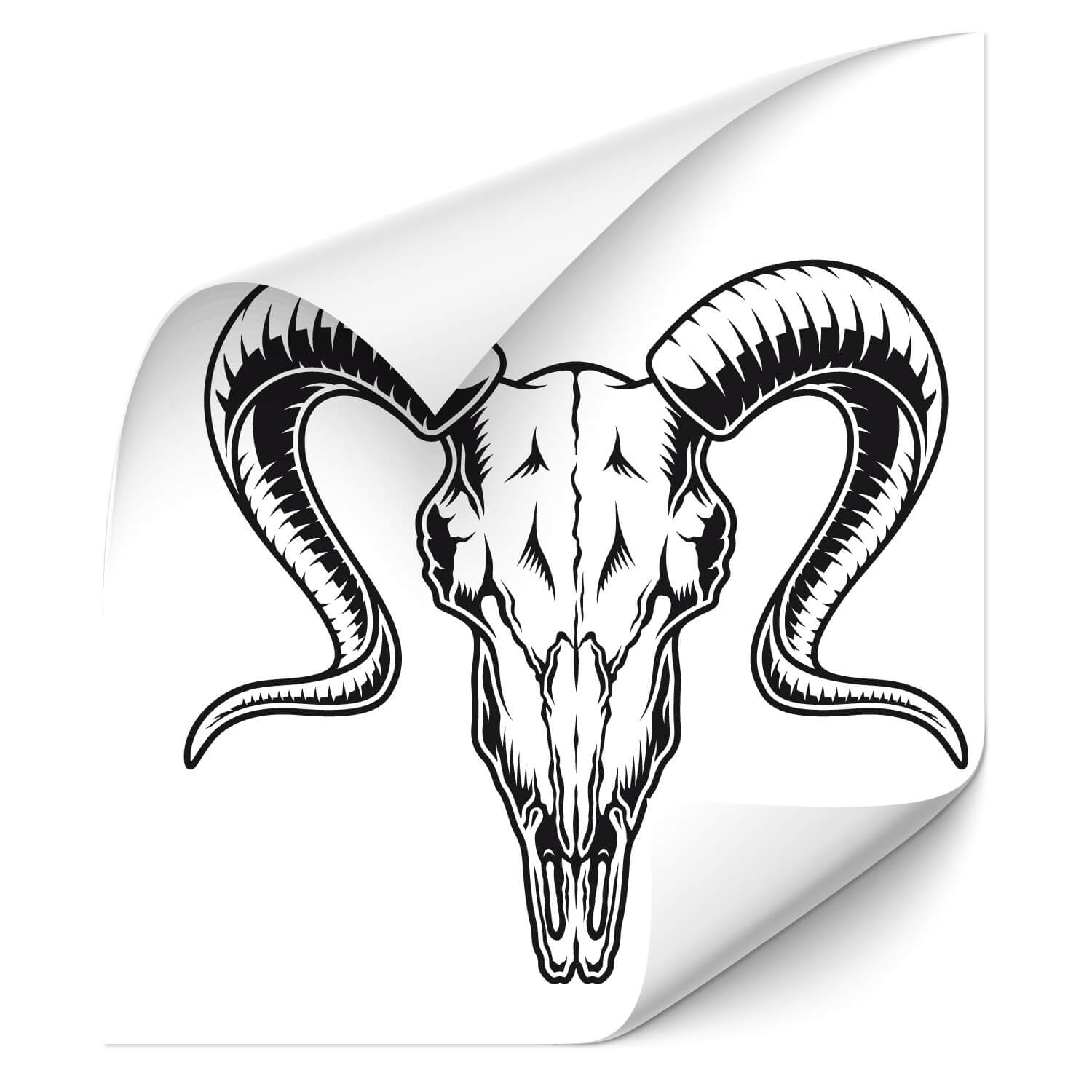 Skull Goat Sticker Totenkopf Ziege von Klebe-X jetzt Online kaufen!