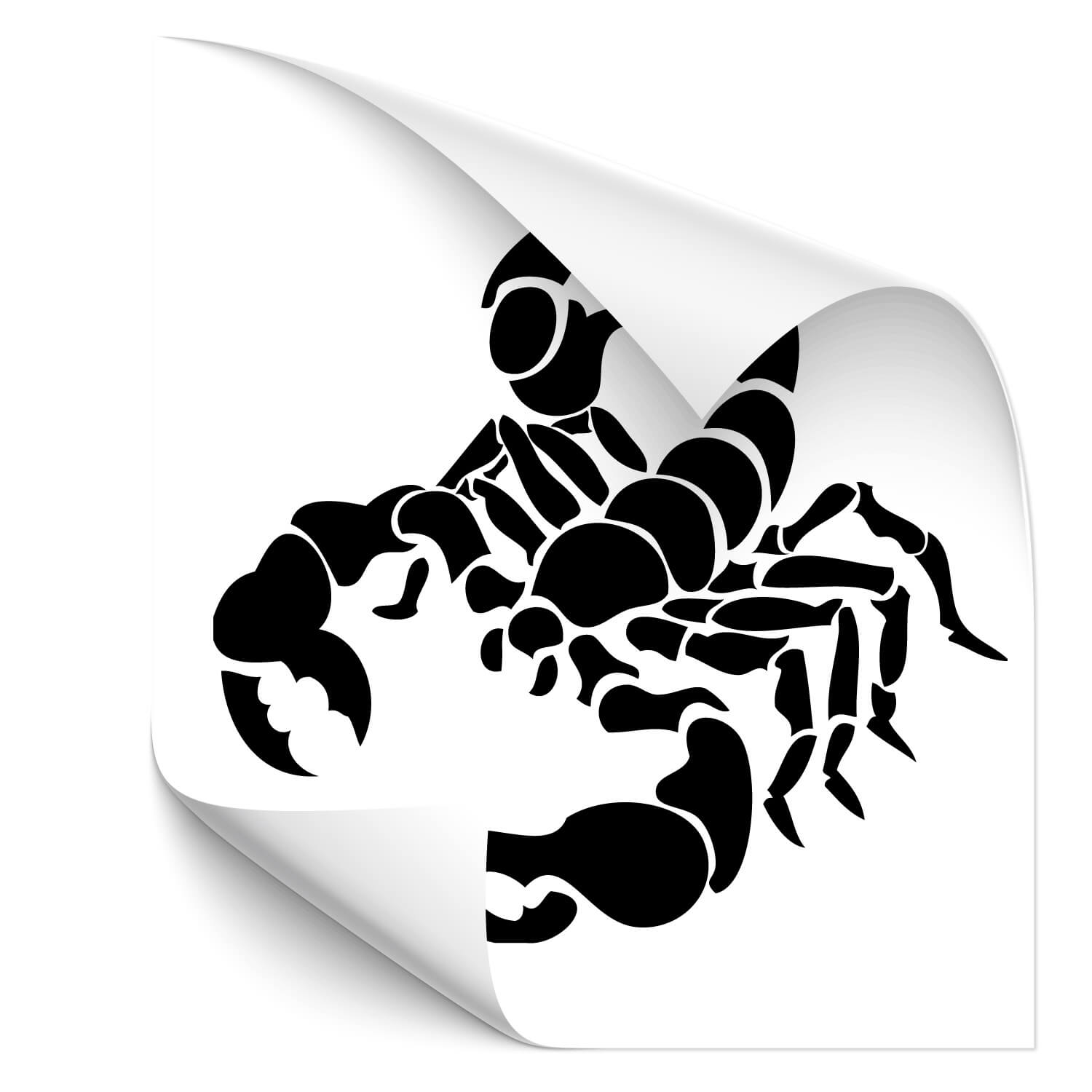 BYRON Cartoon Big Scorpion Persönlichkeit Wasserdichte coole Autoform Vinyl Aufkleber  Aufkleber Scratch PVC Körperabdeckung Körperaufkleber (Color Name : Laser,  Size : 18cm 30cm) : : Auto & Motorrad